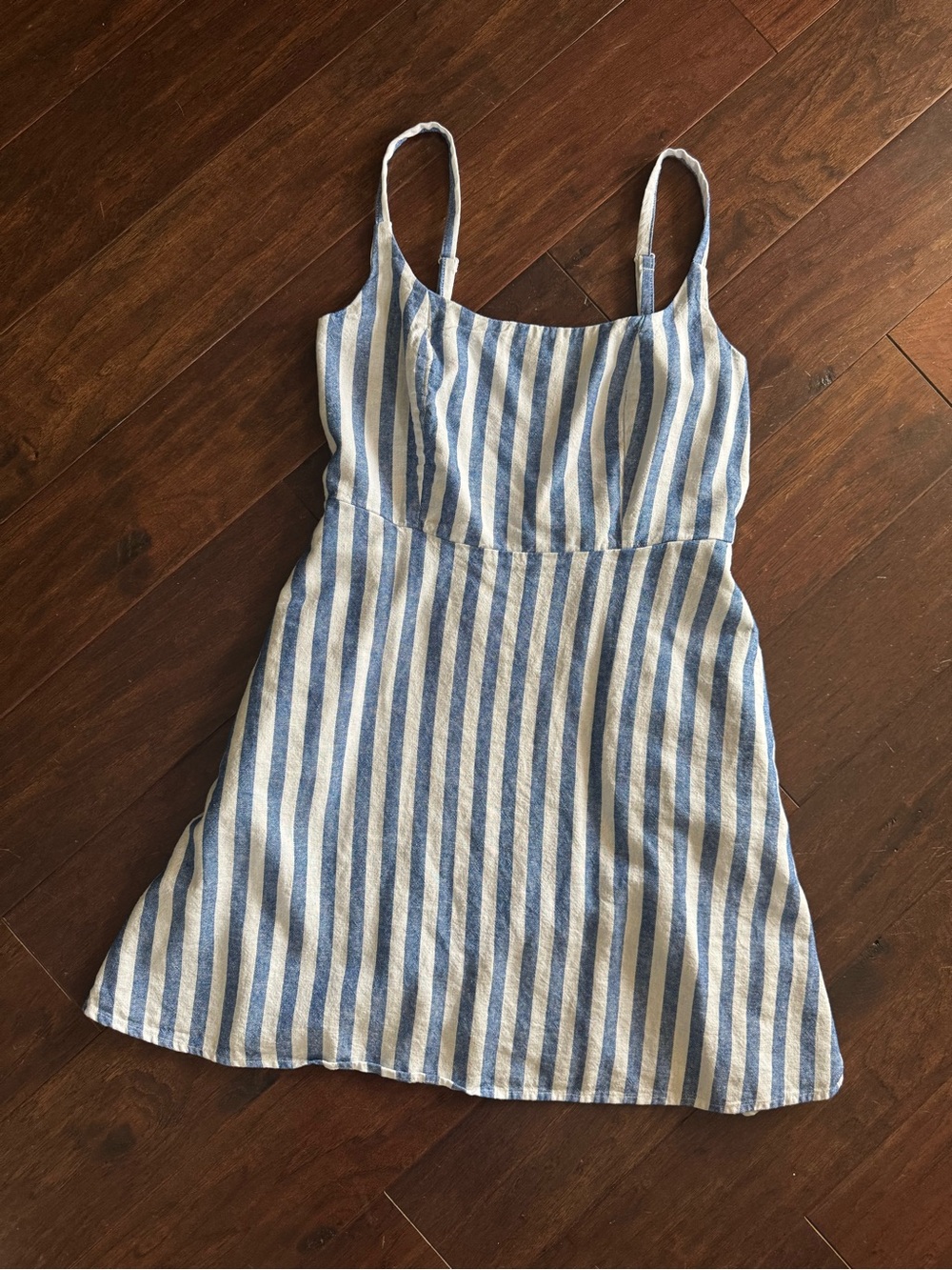 Old Navy Blue & White Striped Mini Dress